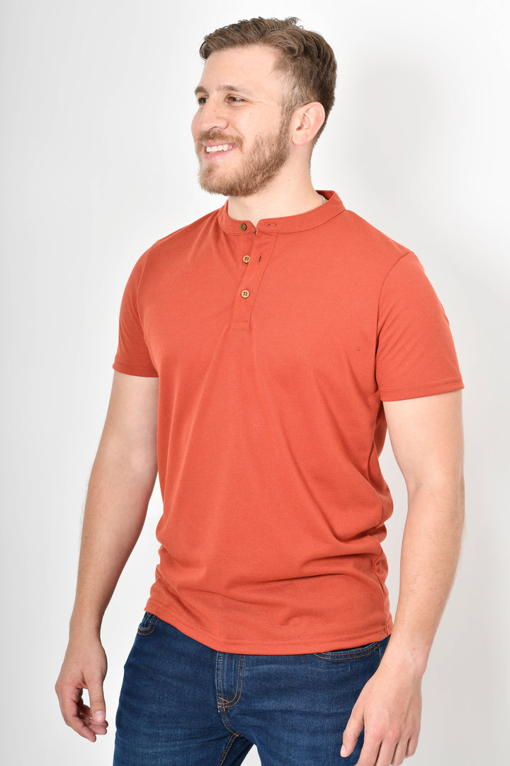 Polo cuello chino - zapote