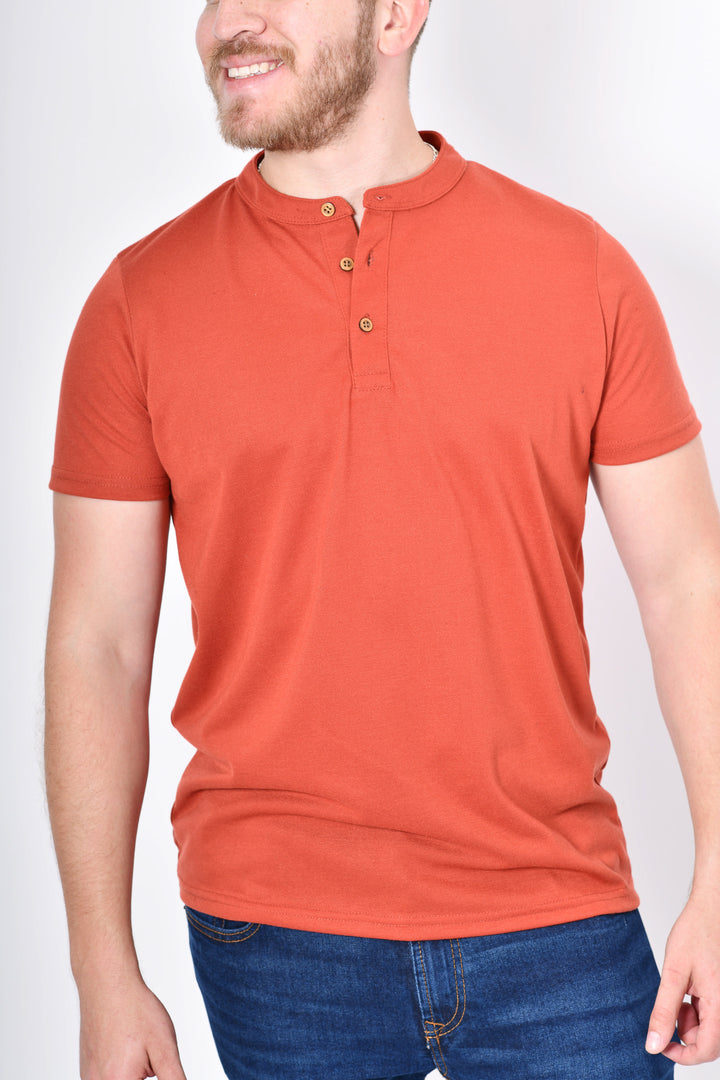 Polo cuello chino - zapote